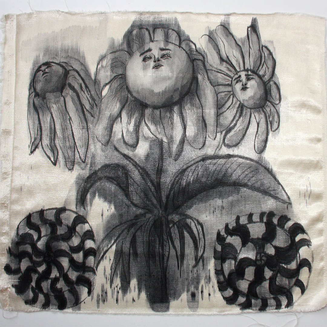 ink on silk painting